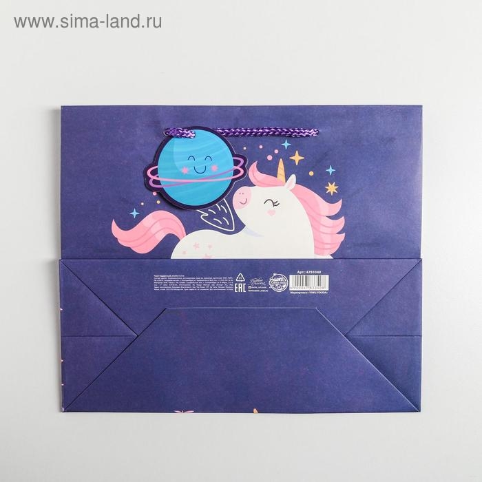 Пакет подарочный, упаковка, &laquo;Unicorn&raquo;, 27 х 23 х 11,5 см