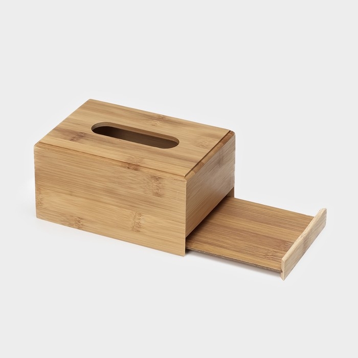 Салфетница Доляна «Комфорт», 17×11×9 см, бамбук Салфетница Доляна «Комфорт», 17×11×9 см, бамбук