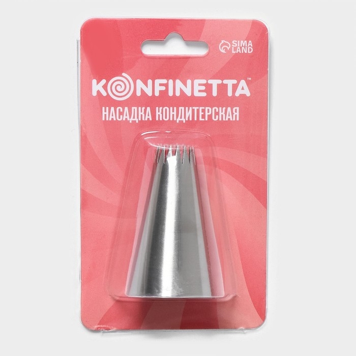 Насадка кондитерская KONFINETTA «Французская звезда», d=3 см, выход d=1 см, нержавеющая сталь Насадка кондитерская KONFINETTA «Французская звезда», d=3 см, выход d=1 см, нержавеющая сталь