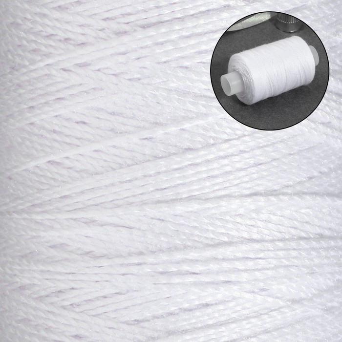 Нитки 100ЛЛ, 200 м, цвет белый, цена за 1 штуку Нитки 100ЛЛ, 200 м, цвет белый, цена за 1 штуку