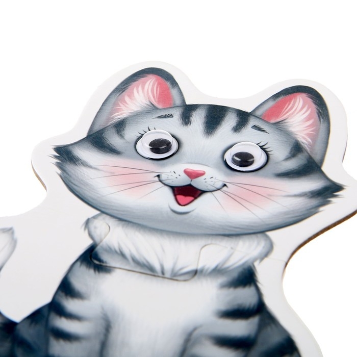 Макси-пазлы с глазками «Животные фермы», 4 пазла, 8 деталей Макси-пазлы с глазками «Животные фермы», 4 пазла, 8 деталей