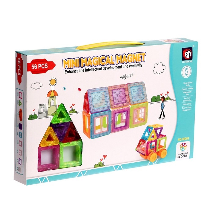 Конструктор магнитный «Мини магический магнит», 56 деталей Конструктор магнитный «Мини магический магнит», 56 деталей