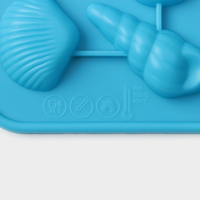 Форма для конфет и шоколада Доляна «Ракушки», силикон, 17,3×17,3 см, 16 ячеек (3,4×2,5 см), цвет МИКС Форма для конфет и шоколада Доляна «Ракушки», силикон, 17,3×17,3 см, 16 ячеек (3,4×2,5 см), цвет МИКС