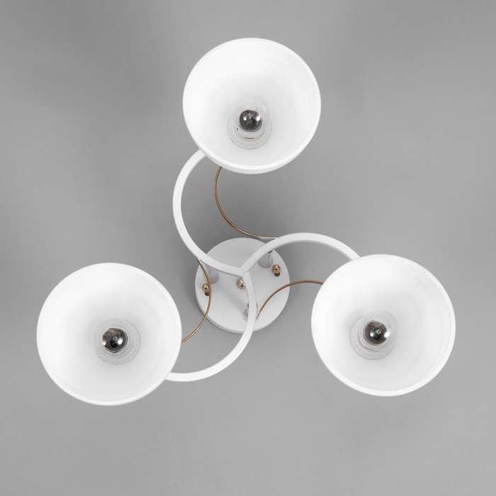 Люстра Люстра "Рина" 3хЕ27 40Вт бело-золотой 44х44х17,5 см