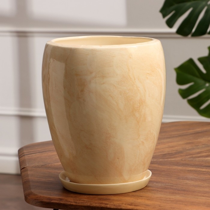 Набор горшков 3 шт. Набор горшков 3 шт. "Весна" бежевые 15 л/ 5,5 л/ 1,5 л