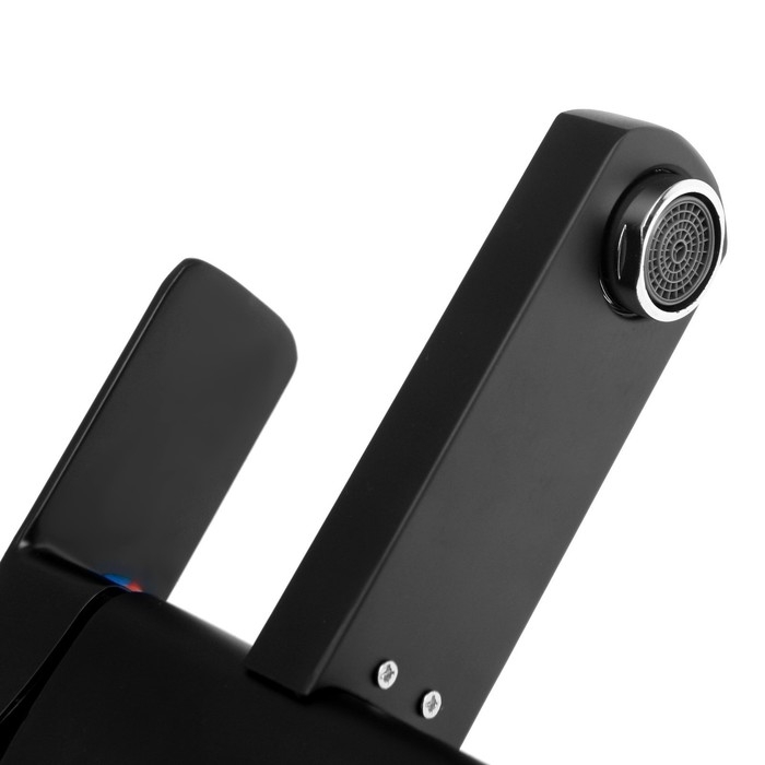 Смеситель для раковины ZEIN ZC2043, картридж керамика 35 мм, с подводкой, черный Смеситель для раковины ZEIN ZC2043, картридж керамика 35 мм, с подводкой, черный