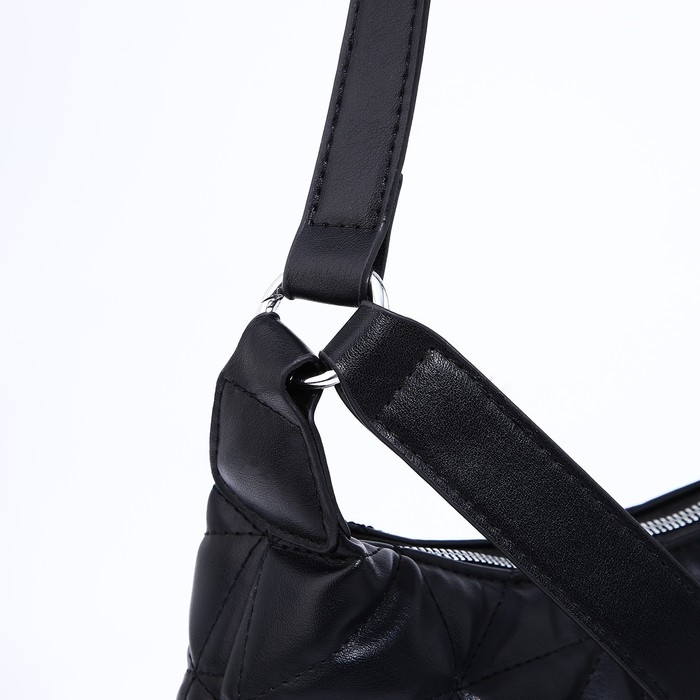 Сумка-багет на молнии, цвет чёрный Сумка-багет на молнии, цвет чёрный