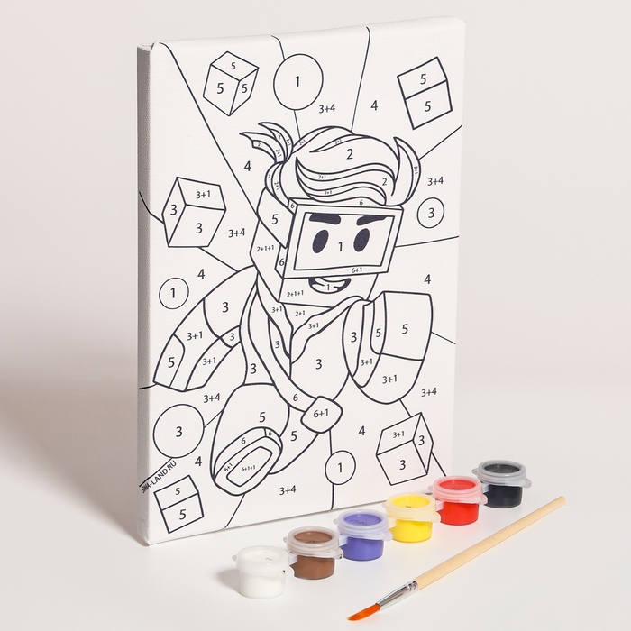 Картина по номерам для детей «Смелый герой», 21 х 15 см