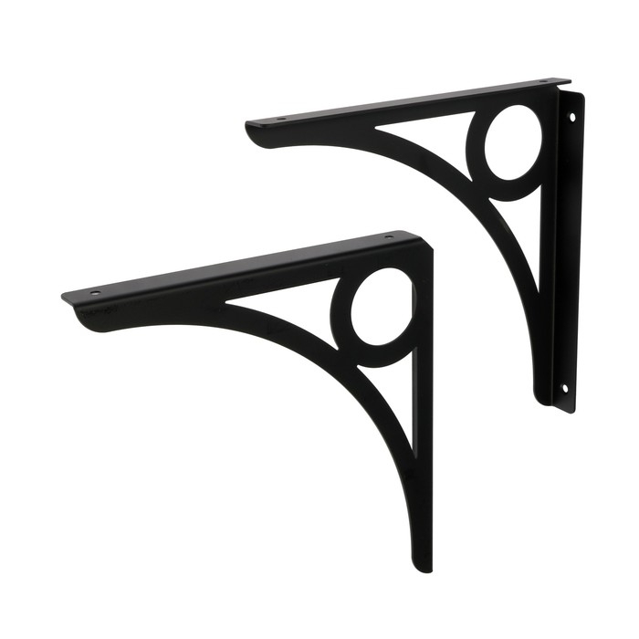Кронштейн DECOR, 245х245, 2 шт, цвет черный Кронштейн DECOR, 245х245, 2 шт, цвет черный