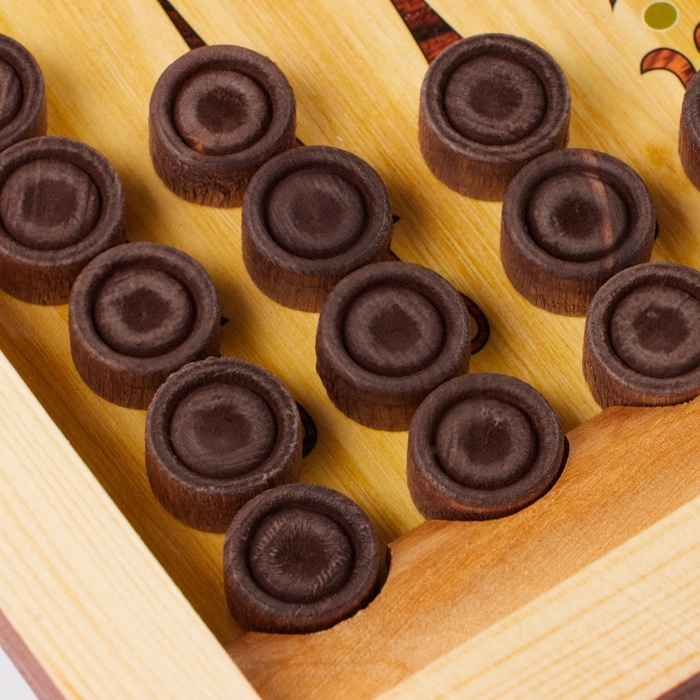 Нарды деревянные с шашками, настольная игра Нарды деревянные с шашками, настольная игра "Солдат", 40 х 40 см