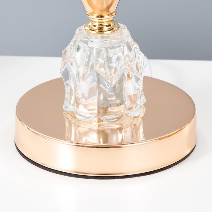 Настольная лампа Настольная лампа "Цветы" E27 40Вт черно-золотой 12х12х24 см RISALUX