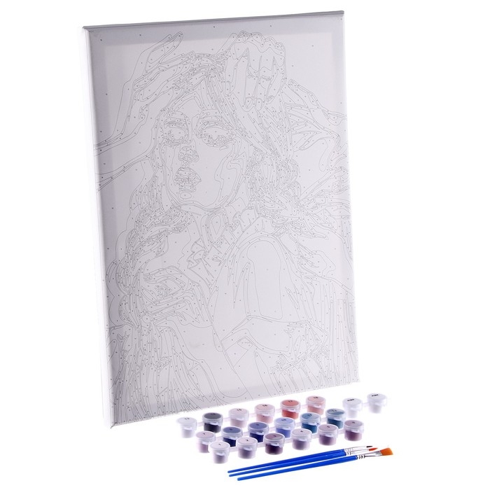 Картина по номерам на холсте с подрамником &laquo;Готическая девушка&raquo;, 40 х 30 см