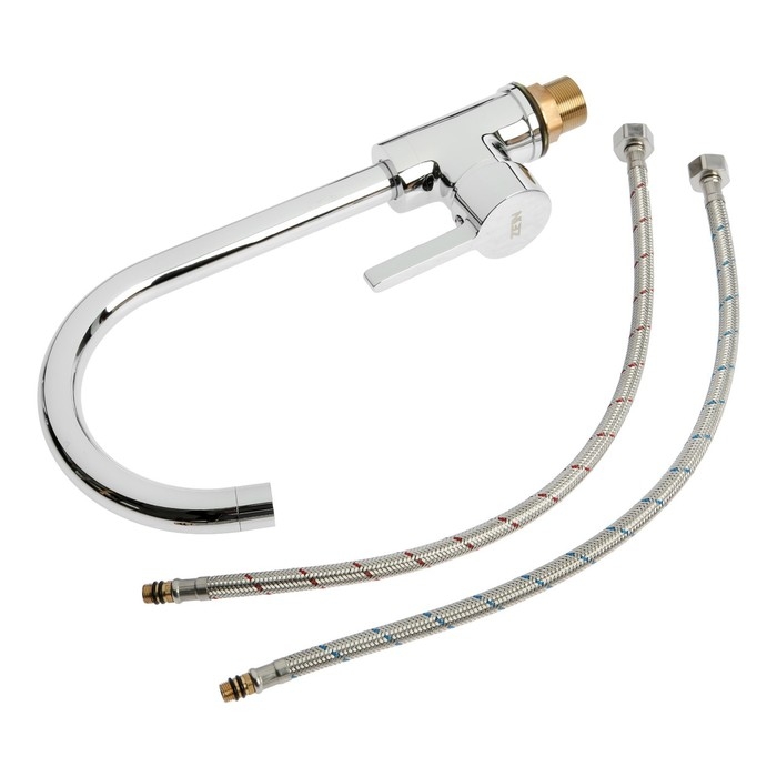 Смеситель для кухни ZEIN Z7213, однорычажный, картридж керамика 40 мм, латунь, хром Смеситель для кухни ZEIN Z7213, однорычажный, картридж керамика 40 мм, латунь, хром