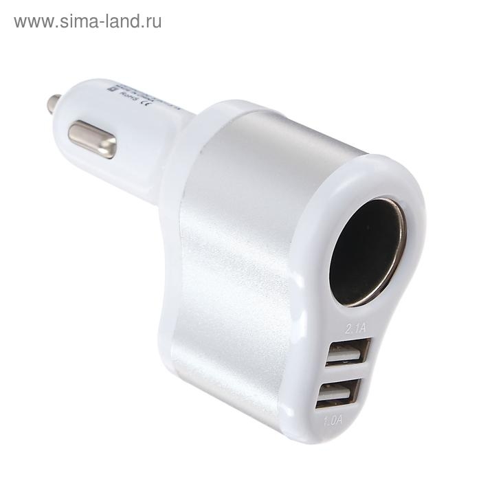 Разветвитель прикуривателя TORSO, USB 1 А / 2.1 А, 60 Вт, 12/24 В, микс Разветвитель прикуривателя TORSO, USB 1 А / 2.1 А, 60 Вт, 12/24 В, микс