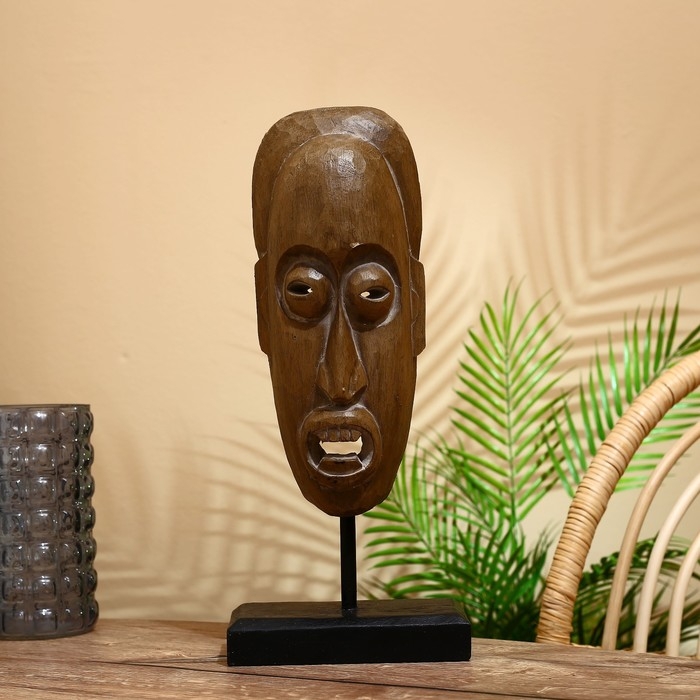 Маска Маска "Грэг" на подставке, албезия 42 см