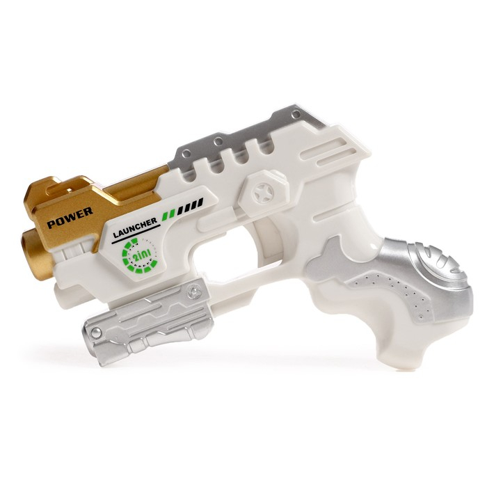 Летающая игрушка «Космобот с бластером», работает от аккумулятора, цвет МИКС