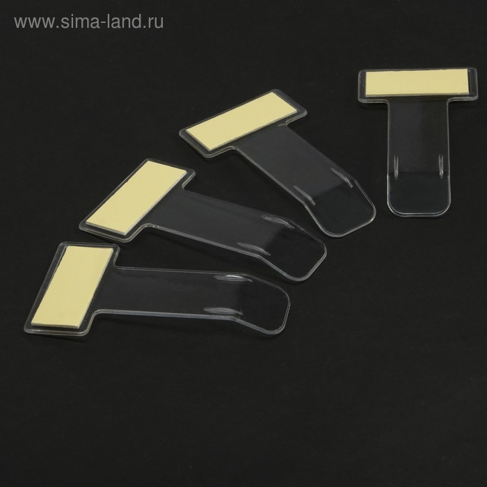 Зажим под лобовое стекло, 7.5х4 см, прозрачный Зажим под лобовое стекло, 7.5х4 см, прозрачный