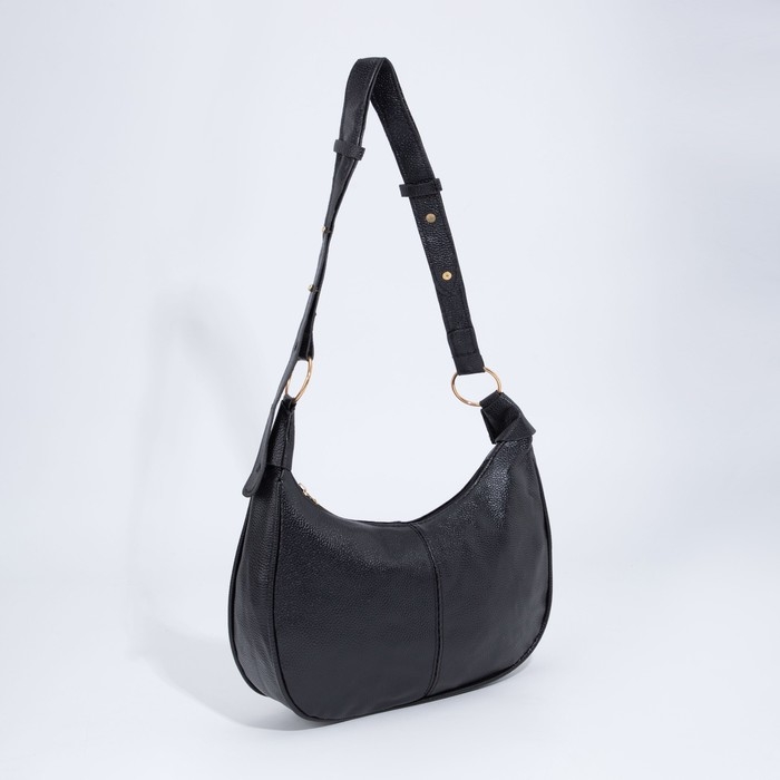 Сумка-багет на молнии, цвет черный Сумка-багет на молнии, цвет черный