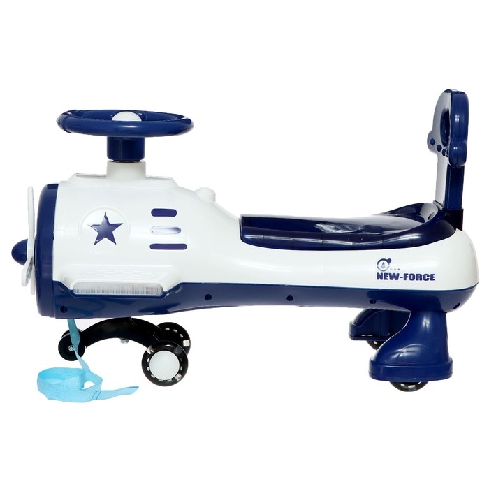 Каталка-толокар «Бибикар», звук, бело-синий Каталка-толокар «Бибикар», звук, бело-синий