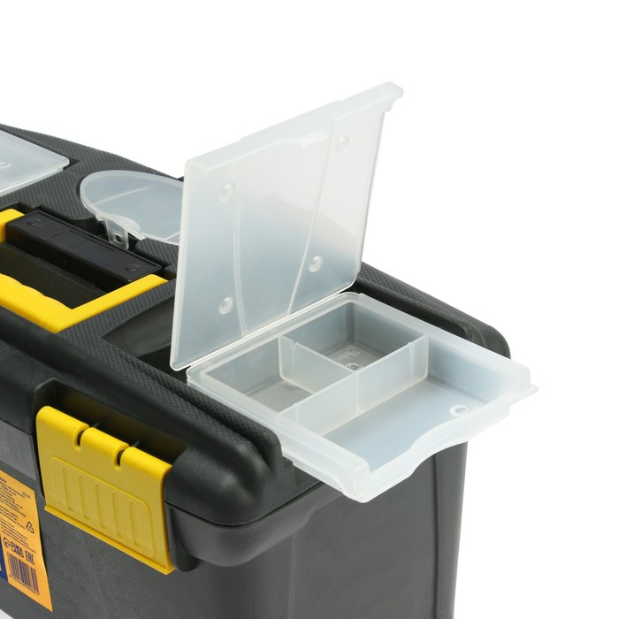 Ящик для инструмента ТУНДРА, 13 Ящик для инструмента ТУНДРА, 13", 320 х 175 х 160 мм, пластиковый, два органайзера