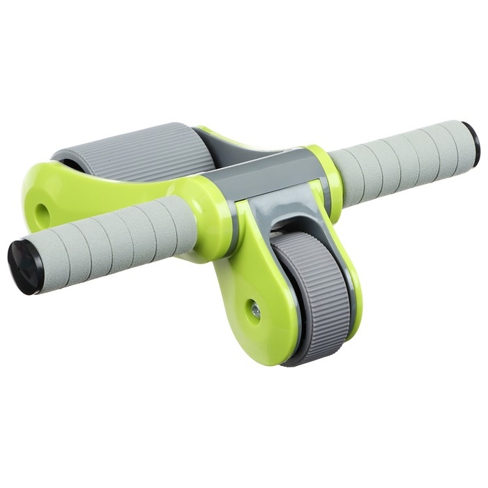 Ролик для пресса ONLYTOP, 33х24х24 см, с ковриком, цвет серый/салатовый Ролик для пресса ONLYTOP, 33х24х24 см, с ковриком, цвет серый/салатовый