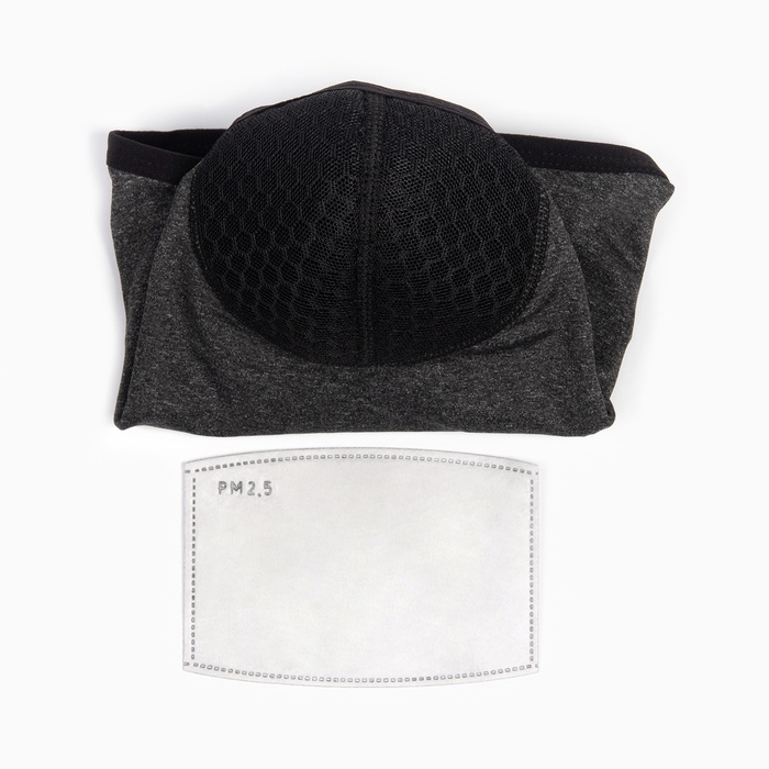 Бафф спортивный с фильтром Бафф спортивный с фильтром "Мастер К", для защиты от ветра и пыли, мужской, серый