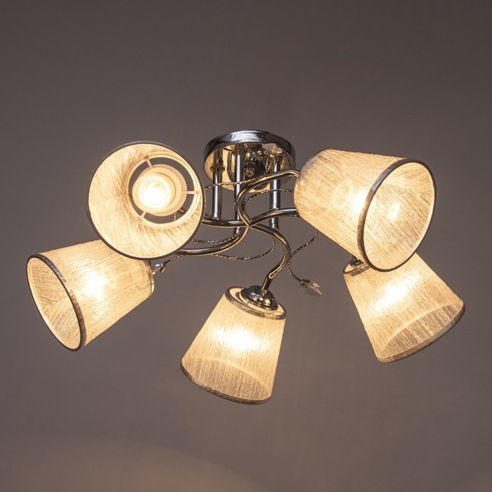 Люстра Люстра "Бетти" 5х40вт Е27 Хром 50х50х24см