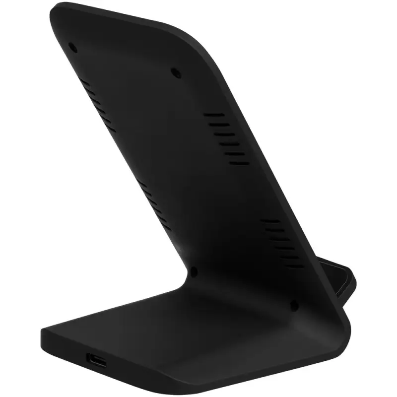 Беспроводное зарядное устройство с быстрой зарядкой Overtop, черное Беспроводное зарядное устройство с быстрой зарядкой Overtop, черное