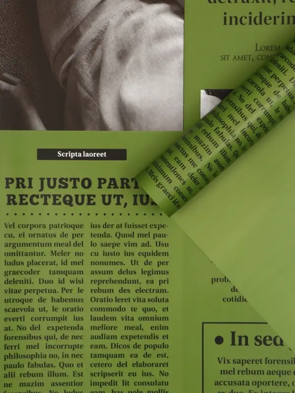 Пленка флористическая "Газета любви" 65мкм, 50х57 &plusmn;1см