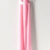 Набор свечей античных 25 см, 3 шт., 58 г, 7 ч, пастельно-розовый