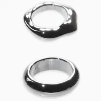 Кольцо пластик «Стиль», набор 2 шт. размер 17, цвет серебро Кольцо пластик «Стиль», набор 2 шт. размер 17, цвет серебро