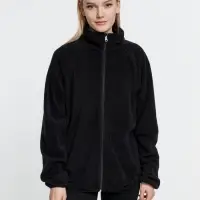 Куртка флисовая унисекс Fliska, черная, размер XL/XXL