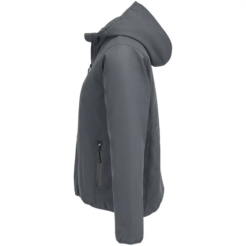 Куртка софтшелл с капюшоном женская Falcon Women, темно-серая, размер S Куртка софтшелл с капюшоном женская Falcon Women, темно-серая, размер S