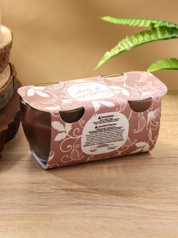 Набор свечей "SCENTED CANDLE" 100 гр, сидр+шалфей