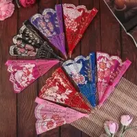 Веер складной h=21 см &laquo;Павлин&raquo;, МИКС