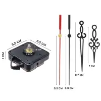 Часовой механизм со стрелками &laquo;Соломон-38&raquo;, плавный ход, шток 16 мм, стрелки 70/95/98 мм