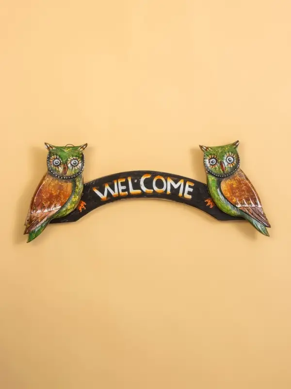 Панно &laquo;Совушки welcome&raquo;, 50&times;4&times;20 см, дерево