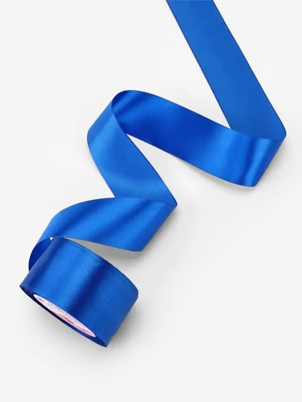 Лента атласная, 50 мм, 23&plusmn;1 м, синяя №40