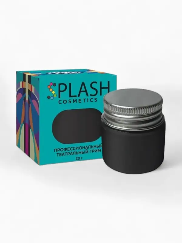 Профессиональный театральный грим, черный, баночка  20 гр.