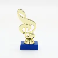 Кубок &laquo;Скрипичный ключ&raquo;, наградная фигура, подставка пластик синяя, 14.5&times;6.5&times;6 см