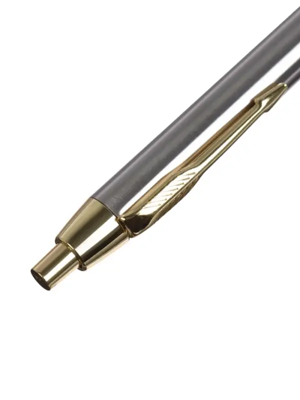 Ручка подарочная Calligrata &laquo;Модерн&raquo;, шариковая, автоматическая, в футляре, корпус серебристый с золотым