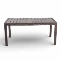 Стол садовый Rattan, 153.2&times;78.9&times;70.1 см, пластиковый, цвет тёплый орех