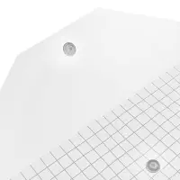 Папка-конверт на кнопке, А4, 80 мкм, &laquo;Клетка&raquo;, прозрачная