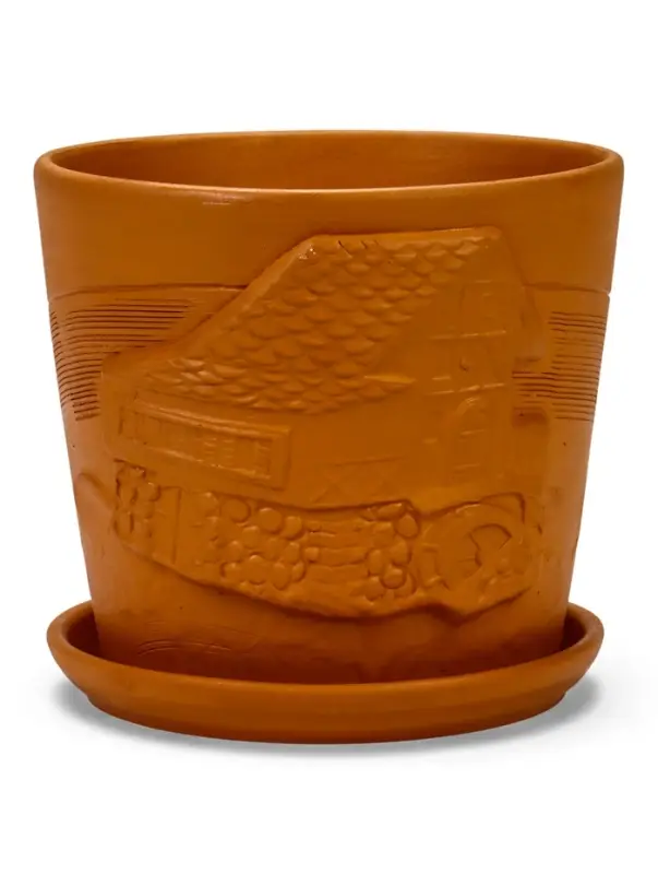 Горшок цветочный с поддоном 2,6 л, d18/h16 см терр-т керамика, Горшок цветочный с поддоном 2,6 л, d18/h16 см терр-т керамика, "Голландия" (М)