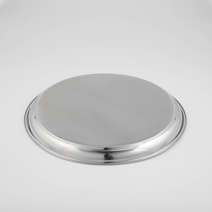 Поднос из нержавеющей стали Доляна «Индия», d=40 см, цвет серебряный Поднос из нержавеющей стали Доляна «Индия», d=40 см, цвет серебряный