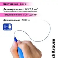 Набор ручек шариковых ErichKrause ErgoLine Grip Neon, SuperGlide, 2 штуки, уз 0.5 мм, син