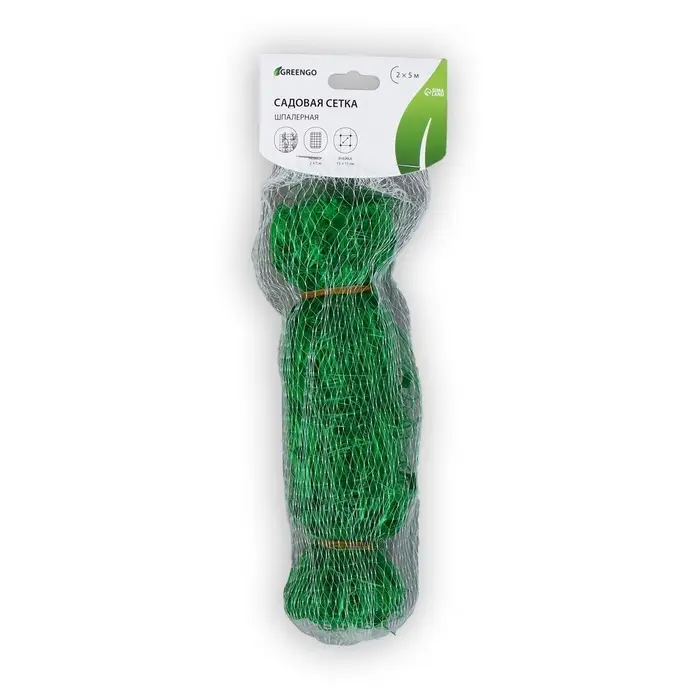 Сетка садовая для огурцов, шпалерная, 5&times;2 м, ячейка 15&times;15 см, Greengo