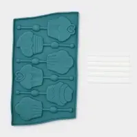 Форма для леденцов Доляна &laquo;Капкейк&raquo;, силикон, 27.5&times;16.5 см, 6 ячеек (6&times;7 см), с палочками, МИКС