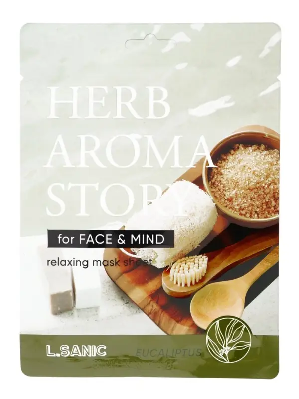 Тканевая маска с экстрактом эвкалипта и эффектом ароматерапии, 25мл, L.Sanic