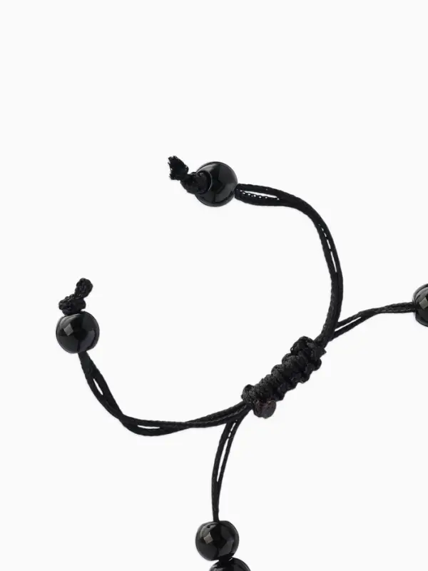 Браслет из бусин &laquo;Череп с костями&raquo;, d=6 см, чёрный, коричневый